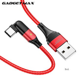 GADGET MAX GX12 FAST CHARGING EXQUISITE & PRACTICAL DATA CABLE FOR TYPE-C (3A) (1.2M) - RED